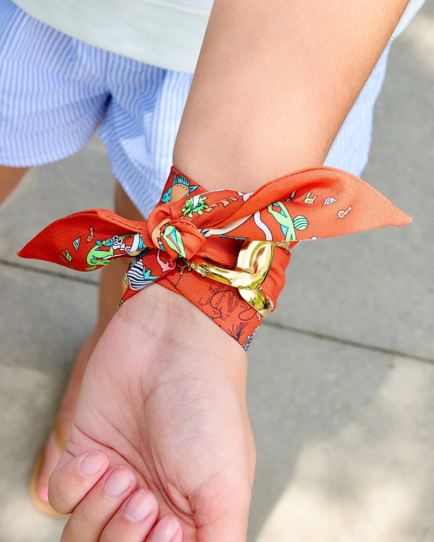 Sedgefield Scarf Bracelet Orange Multi