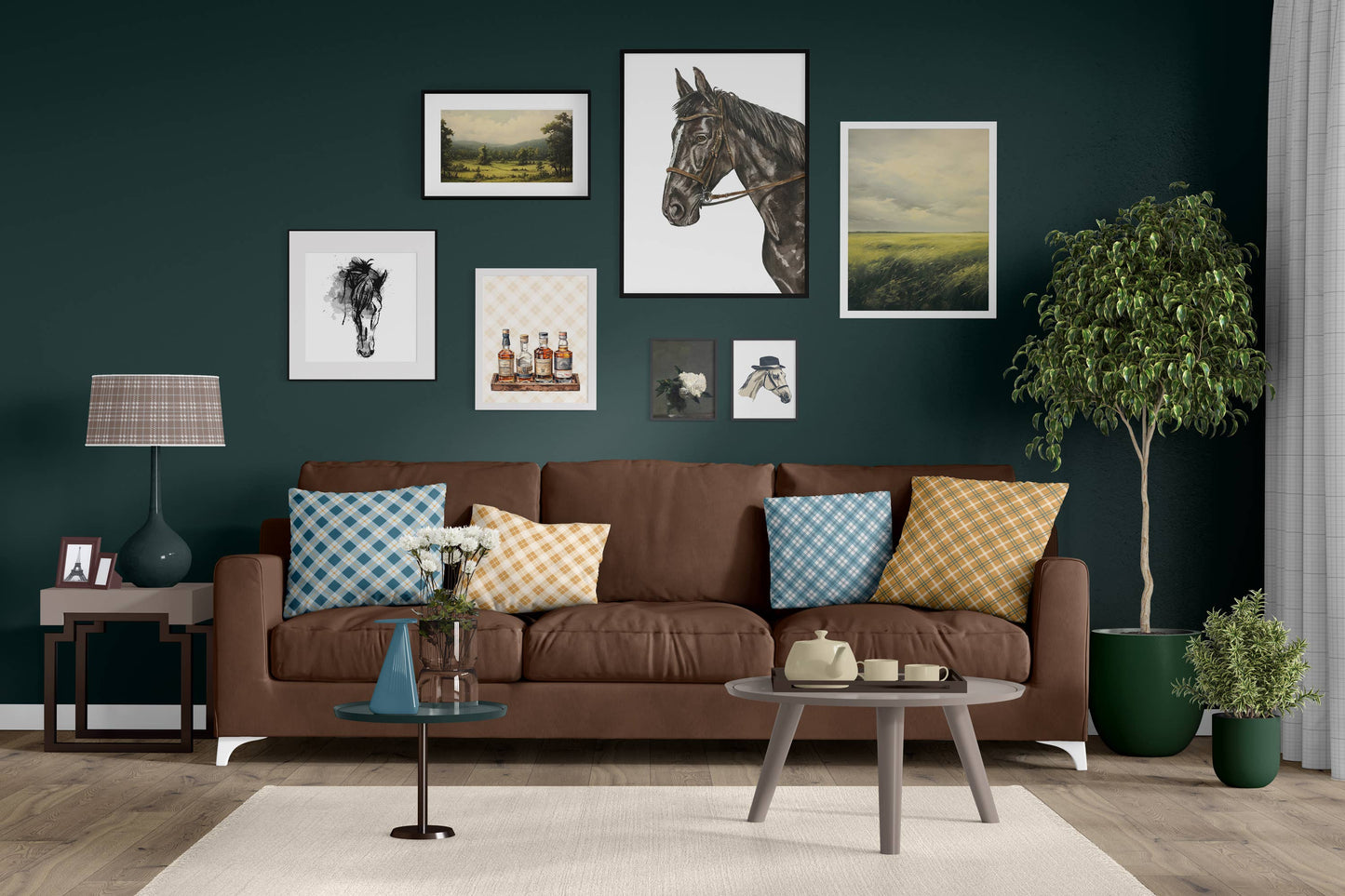 Whiskey Bottles art print | Horse + Whiskey Collection