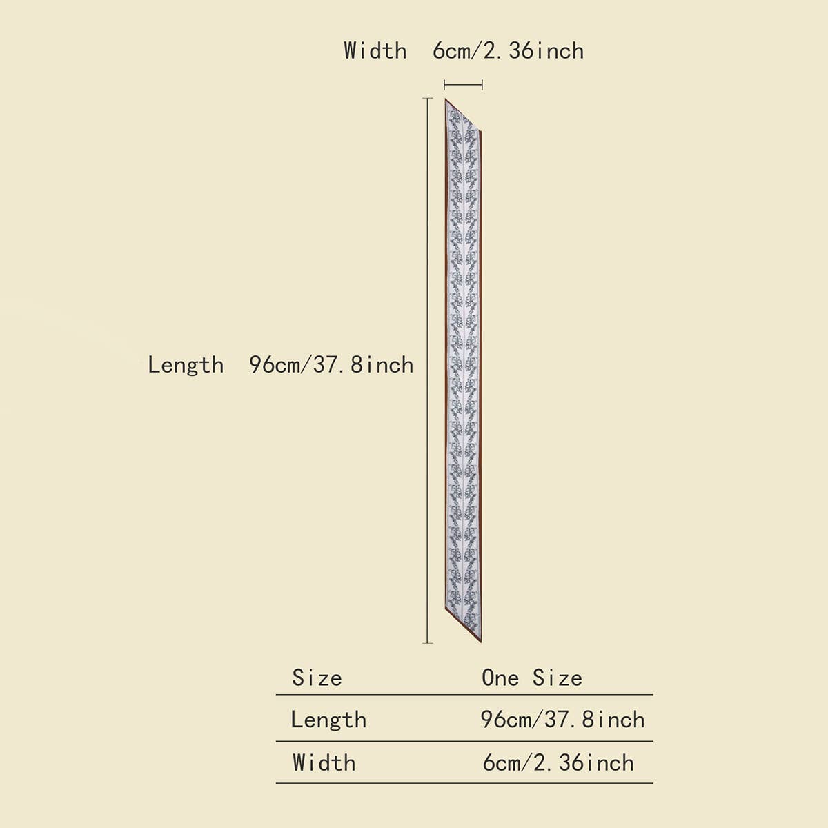 Letter Floral Twilly Scarf – Hair Ribbon & Bag Tie_CWASC0095