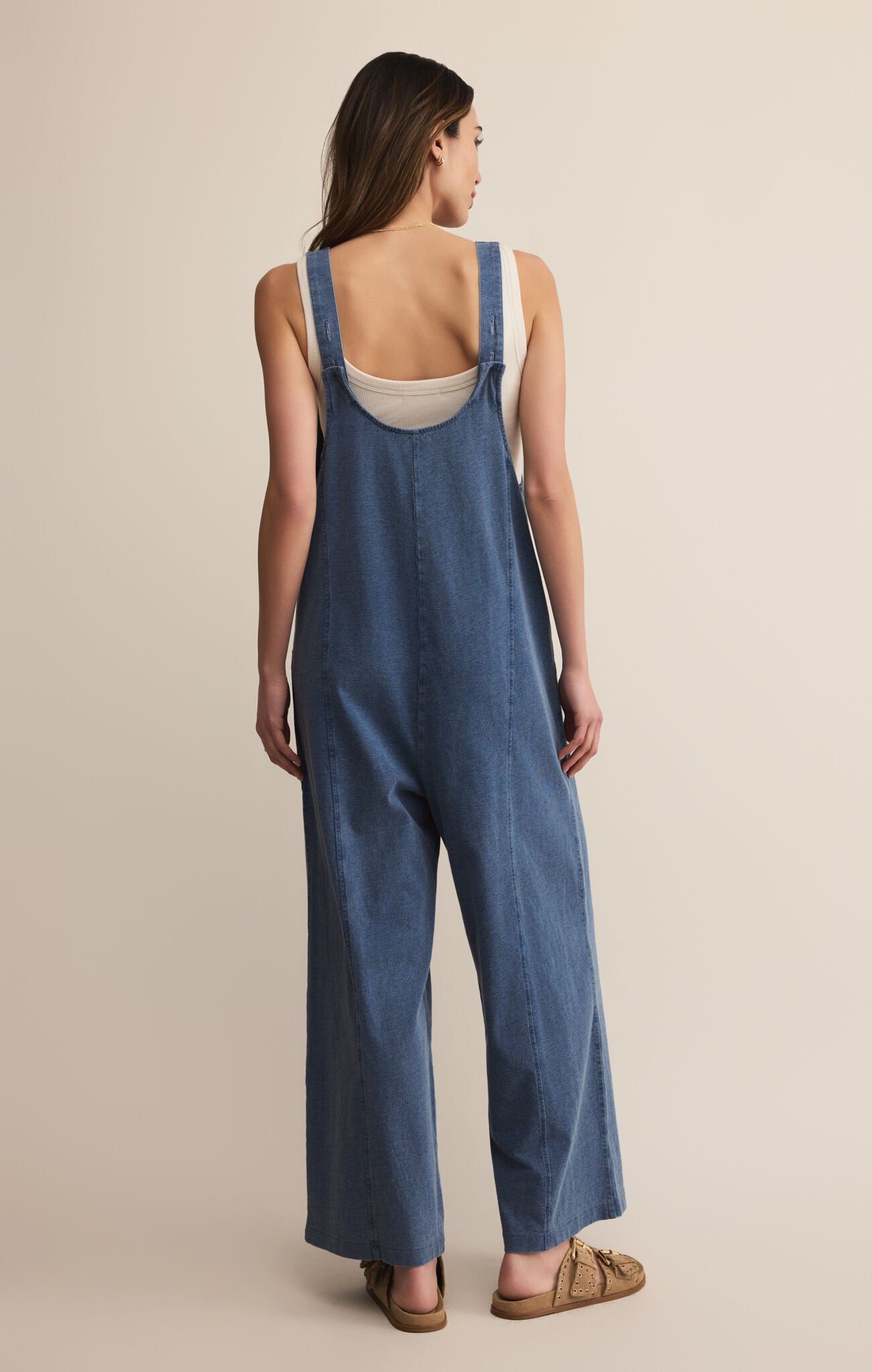 Z Supply Brasilia Jersey Denim Jumpsuit