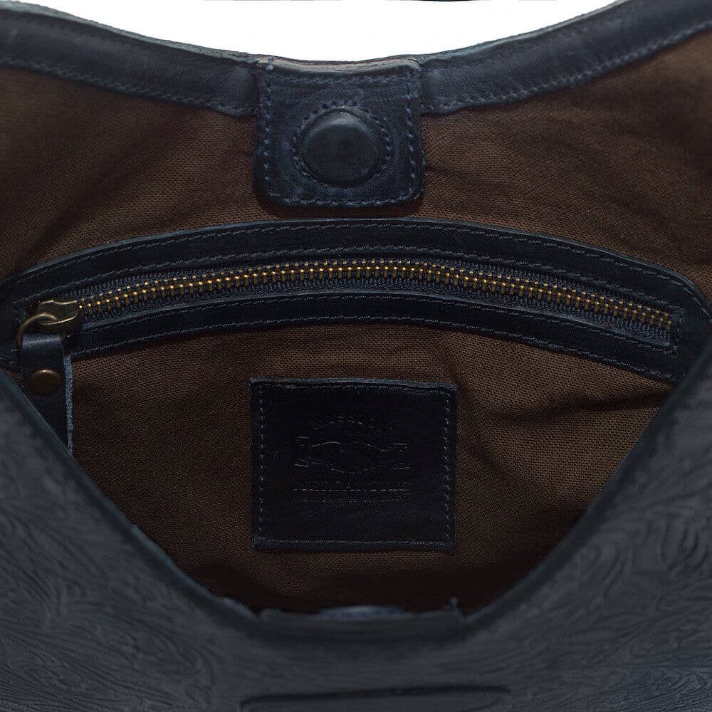 Heritage Tooled Leather Hobo Bag