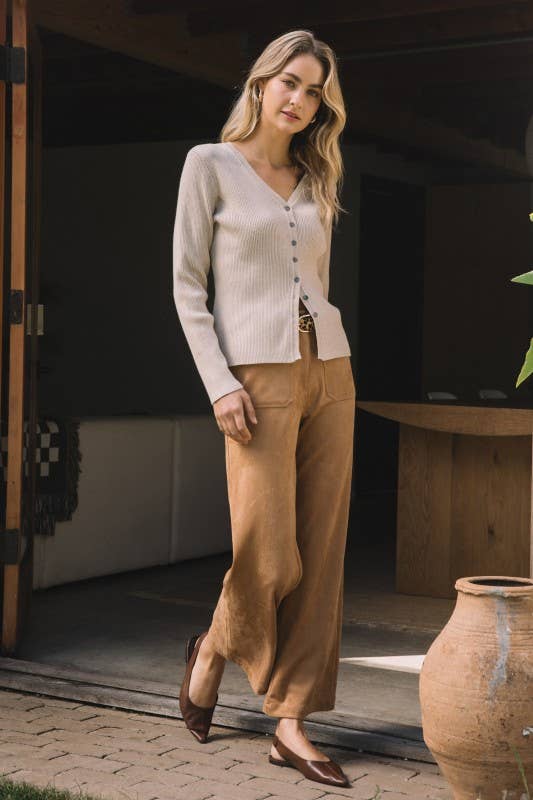 Button Down Long Sleeve Top