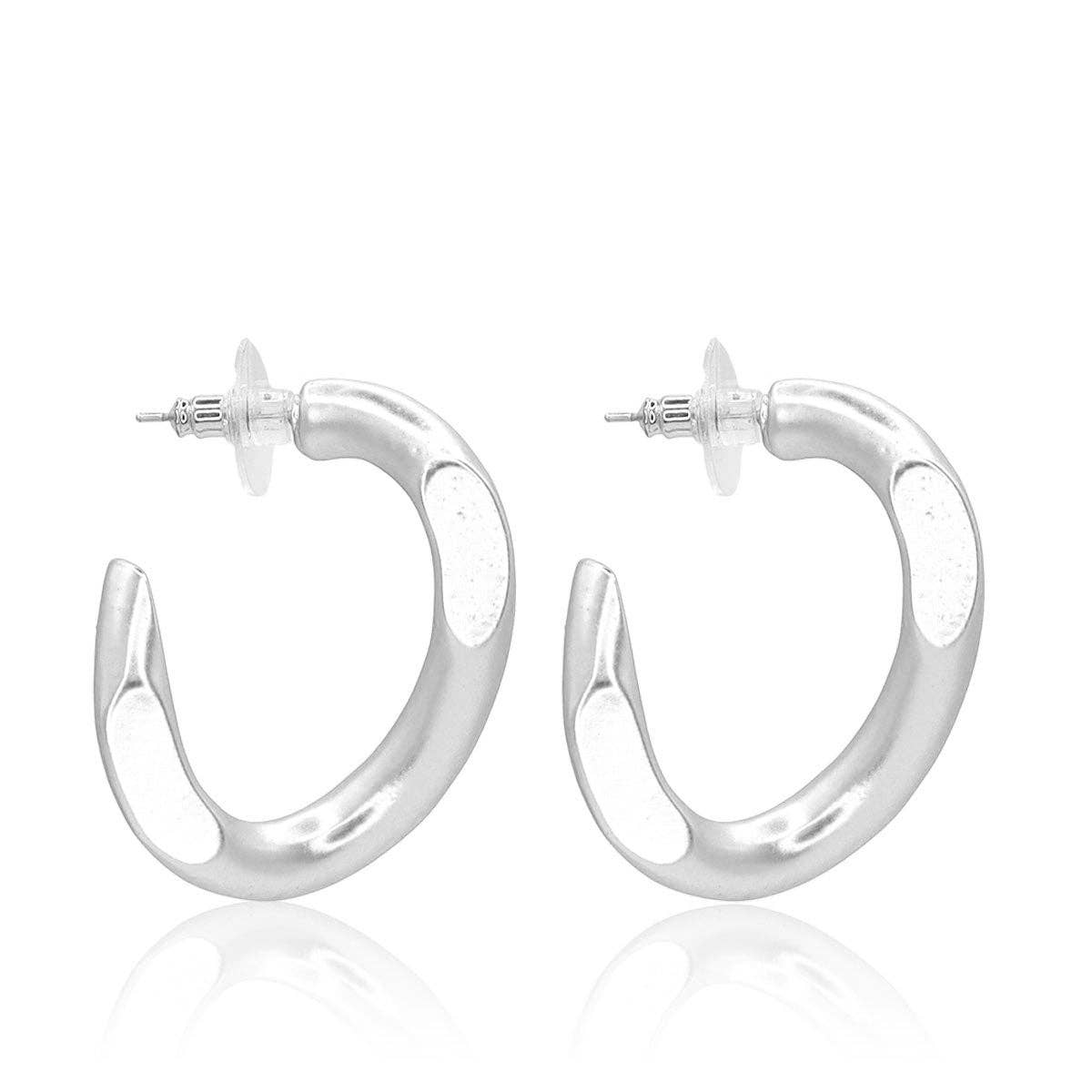 Every day wear curb link hoop earrings - black friday