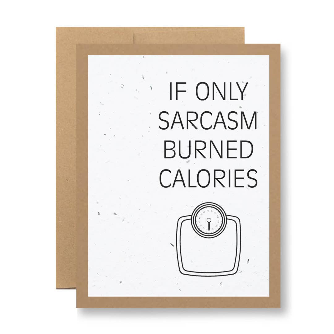 Plantable Seed Paper Greeting Card - If only sarcasm...