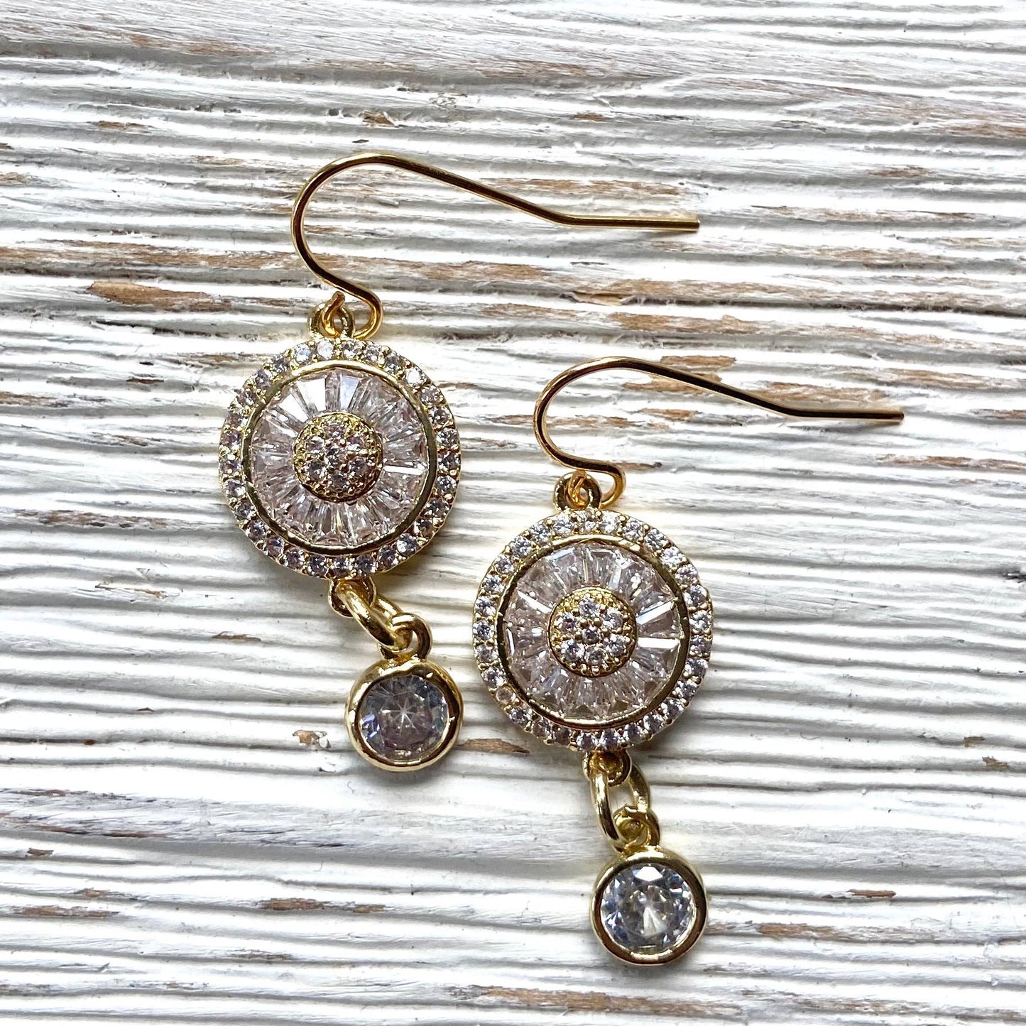 Sparkly crystal earrings prom bridal boutique