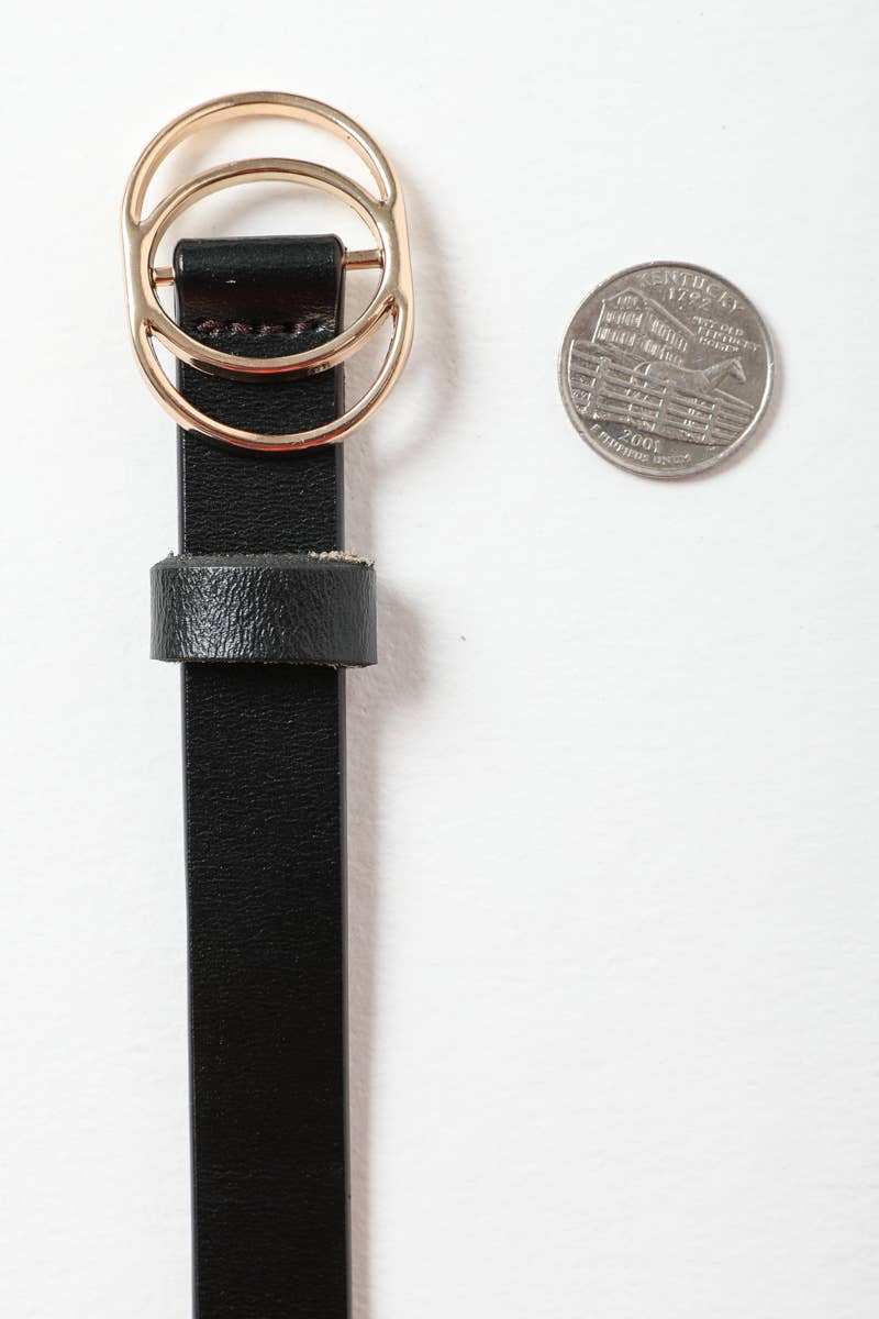 Double Ring Buckle Cinch Belt