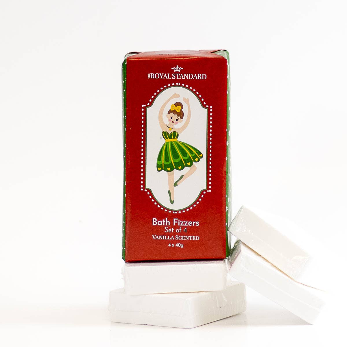 Christmas Ballerina Bath Fizzers Vanilla Scented 4*40g
