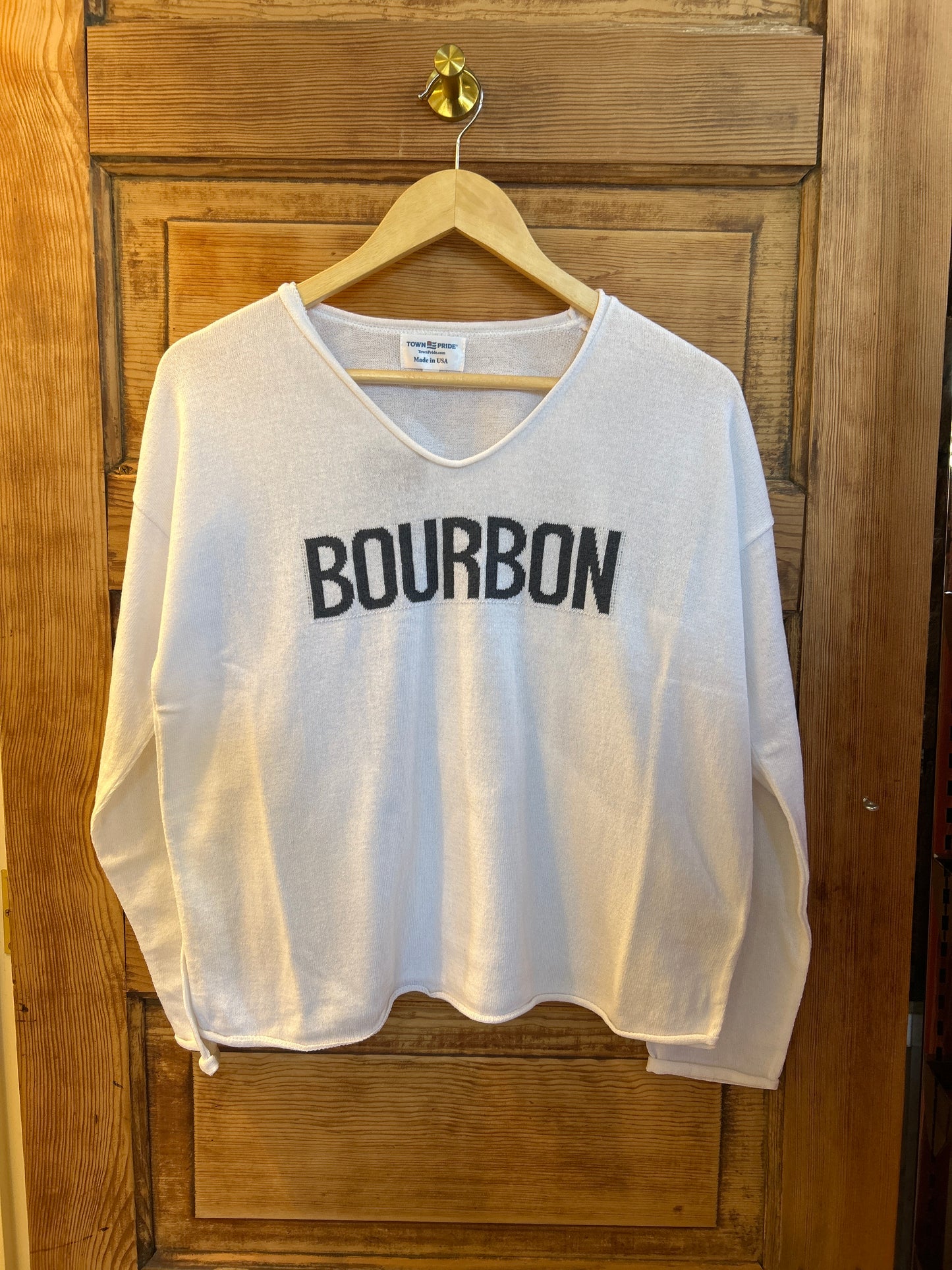 Town Pride Relaxed Bourban Sweater - White