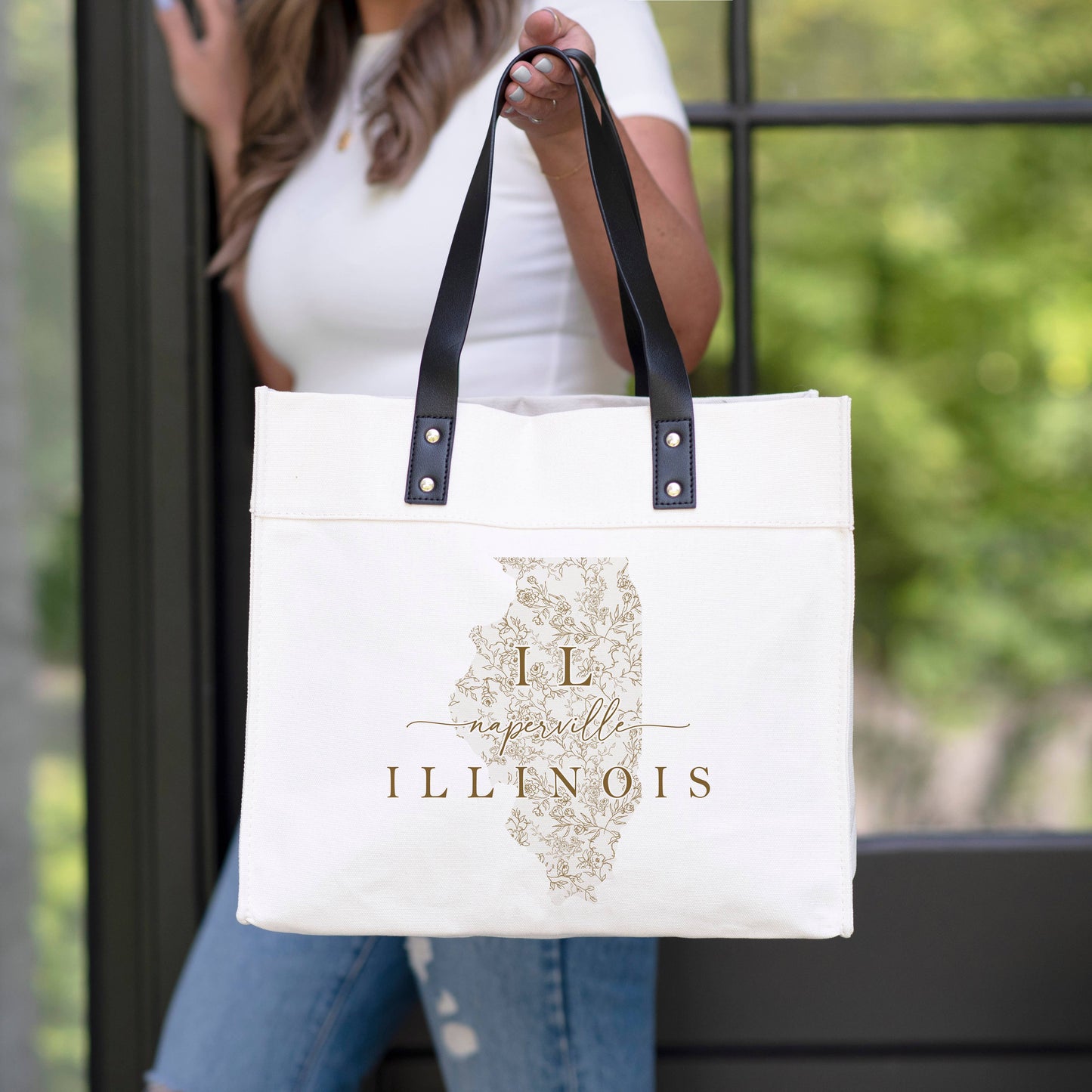 Vintage Floral Kentucky Bourbon Market Tote
