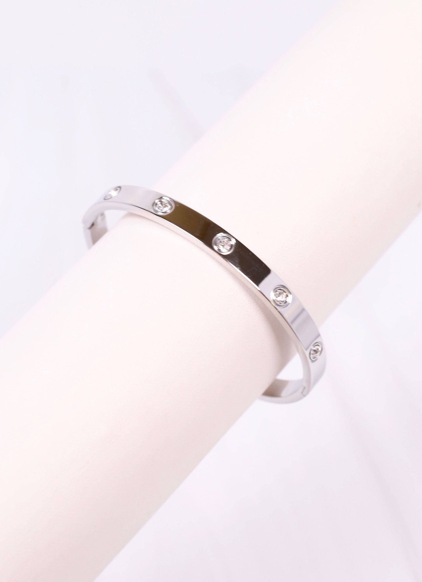 Almeria CZ Metal Bracelet SILVER