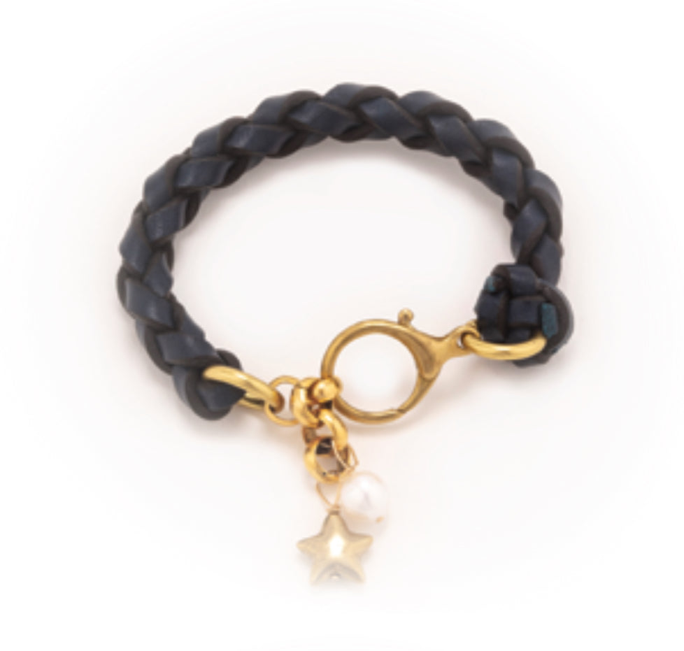 T&T braided, Italian leather bracelets