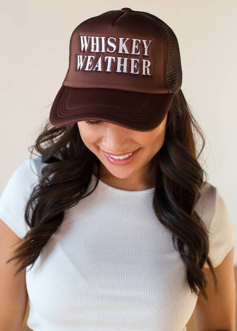 Brown Whiskey Weather Trucker Hat
