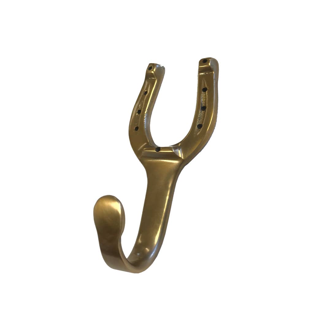 Antiqued Brass Horse Shoe Hook Hanger