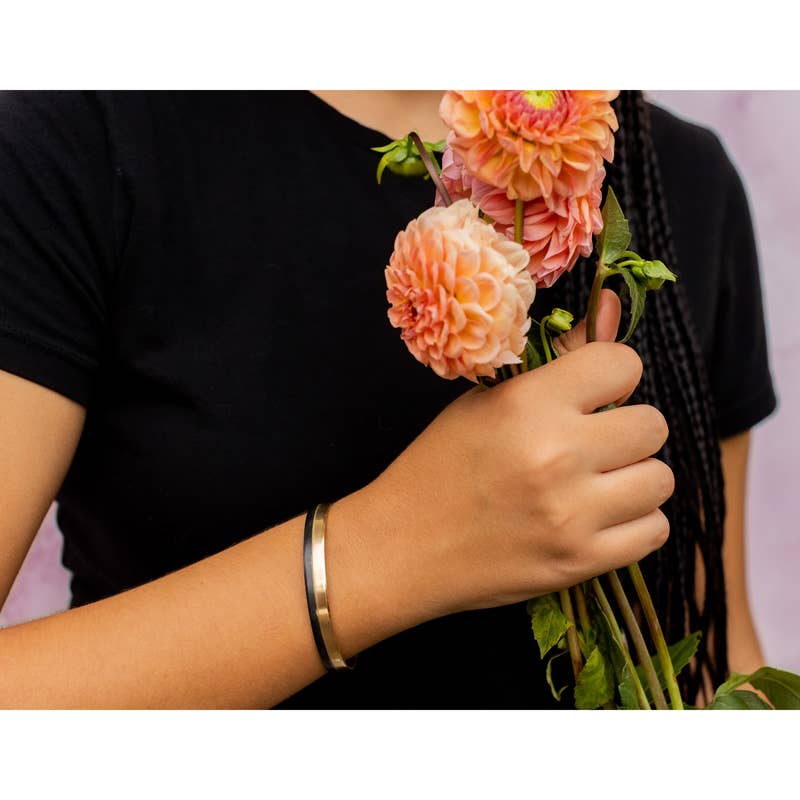 Patina Dipped Slim Cuff Bracelet
