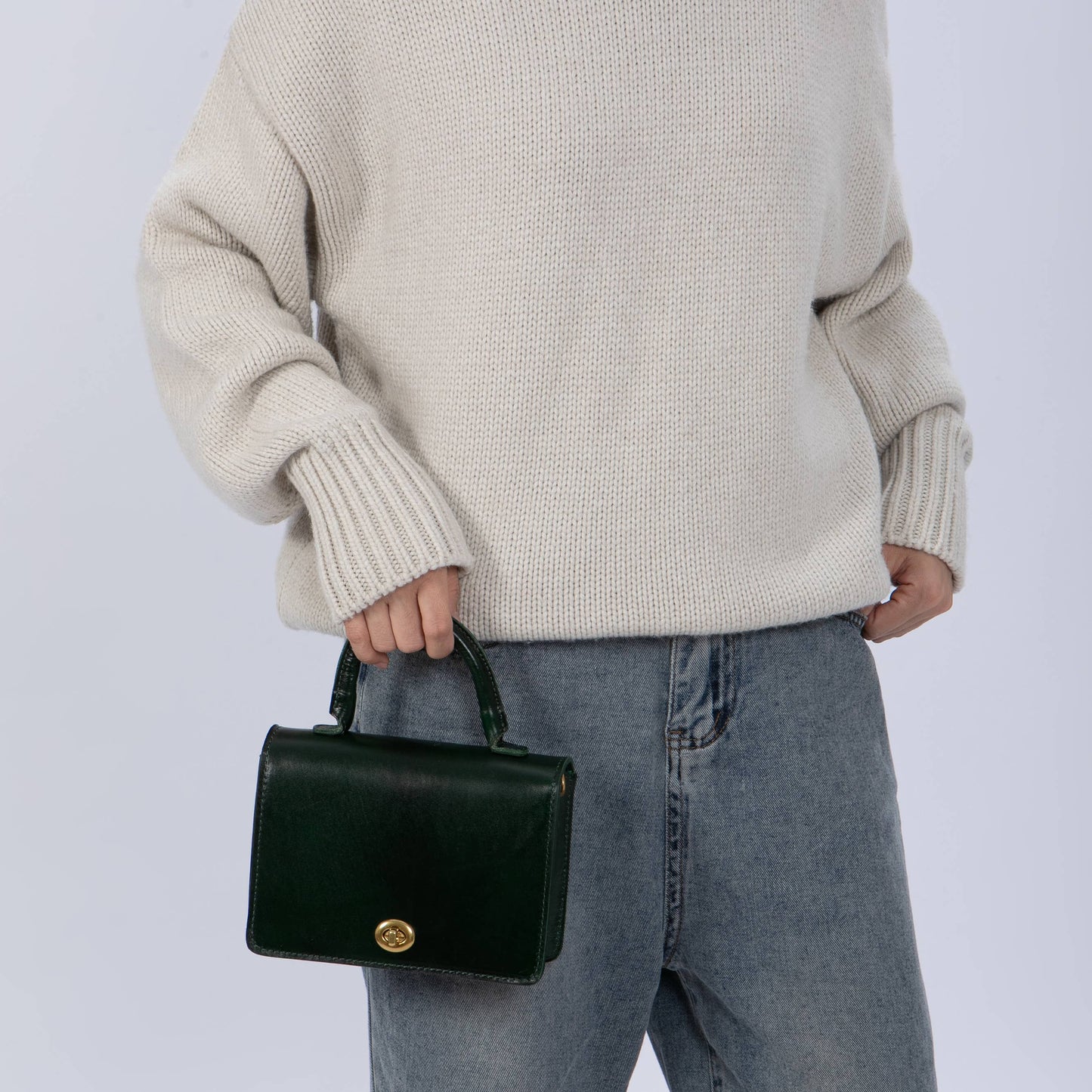 Turn-Loc Mini Satchel - Hunter Green