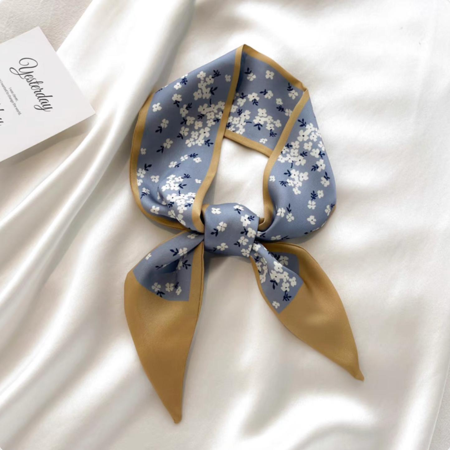 Silk Twilly Scarf Neck Scarf for Handbag Accessory Women