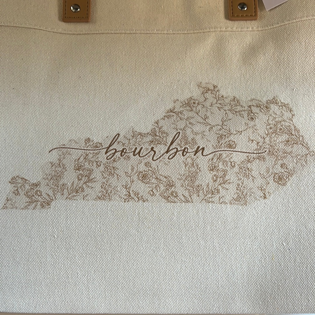 Vintage Floral Kentucky Bourbon Market Tote