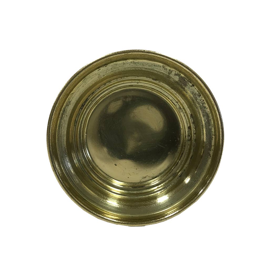3-1/2" Solid Polished Brass Nautical Captain's Inkwell