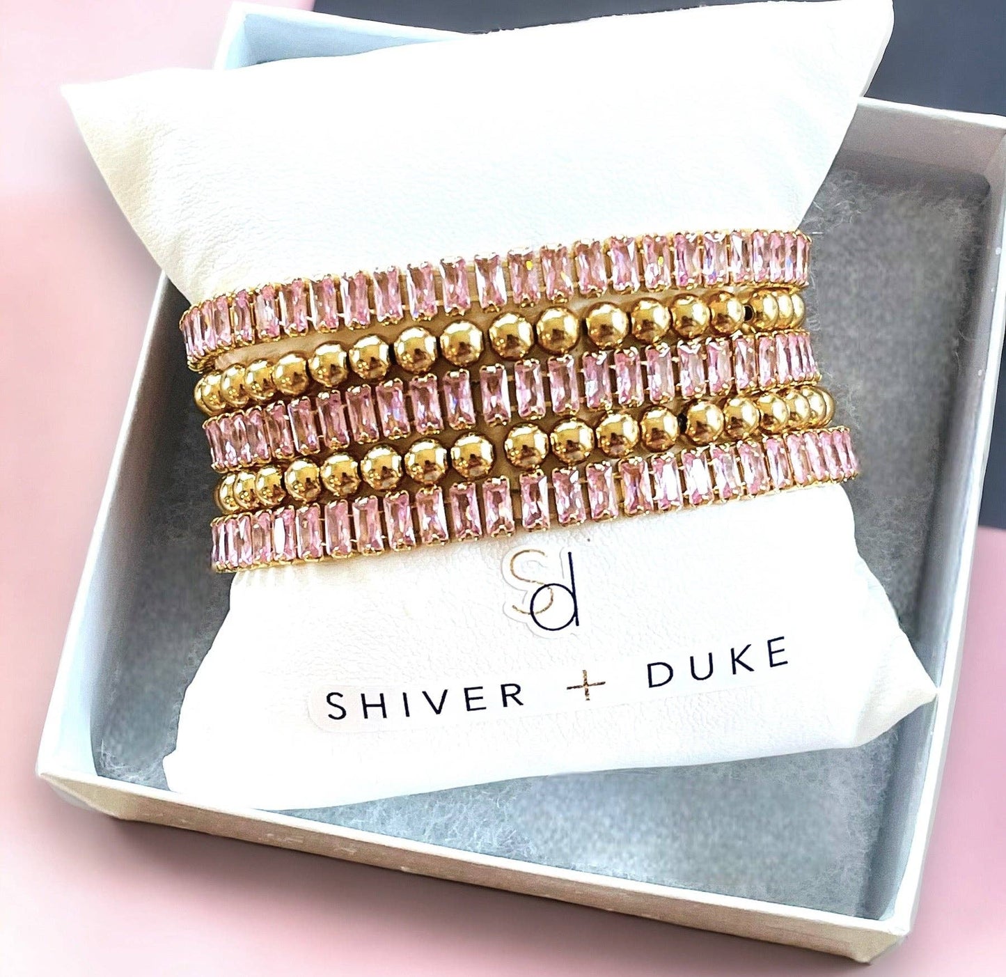 Tennis Crystal Bracelet - Blush