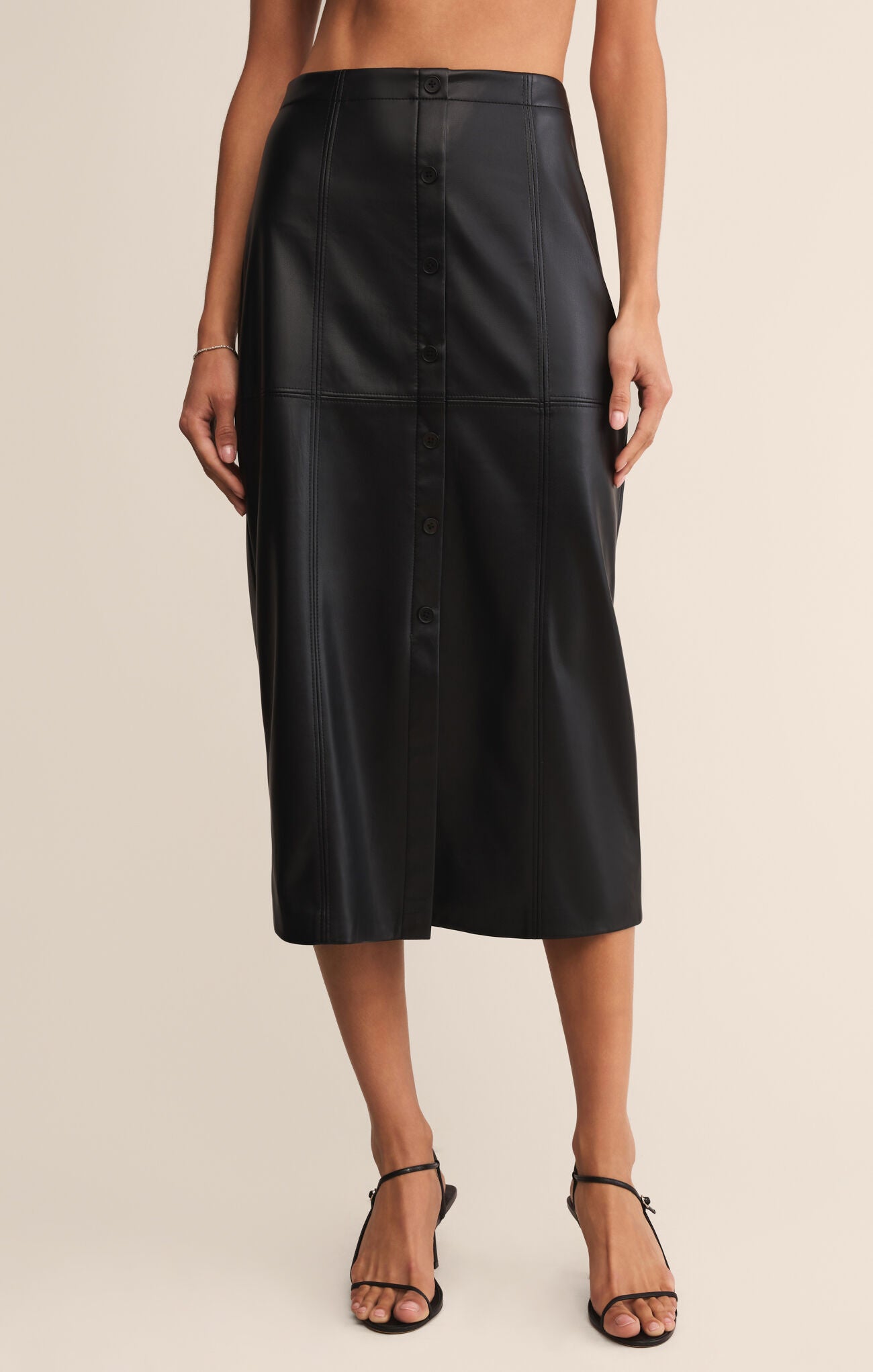 Z Supply Refine Faux Leather Skirt