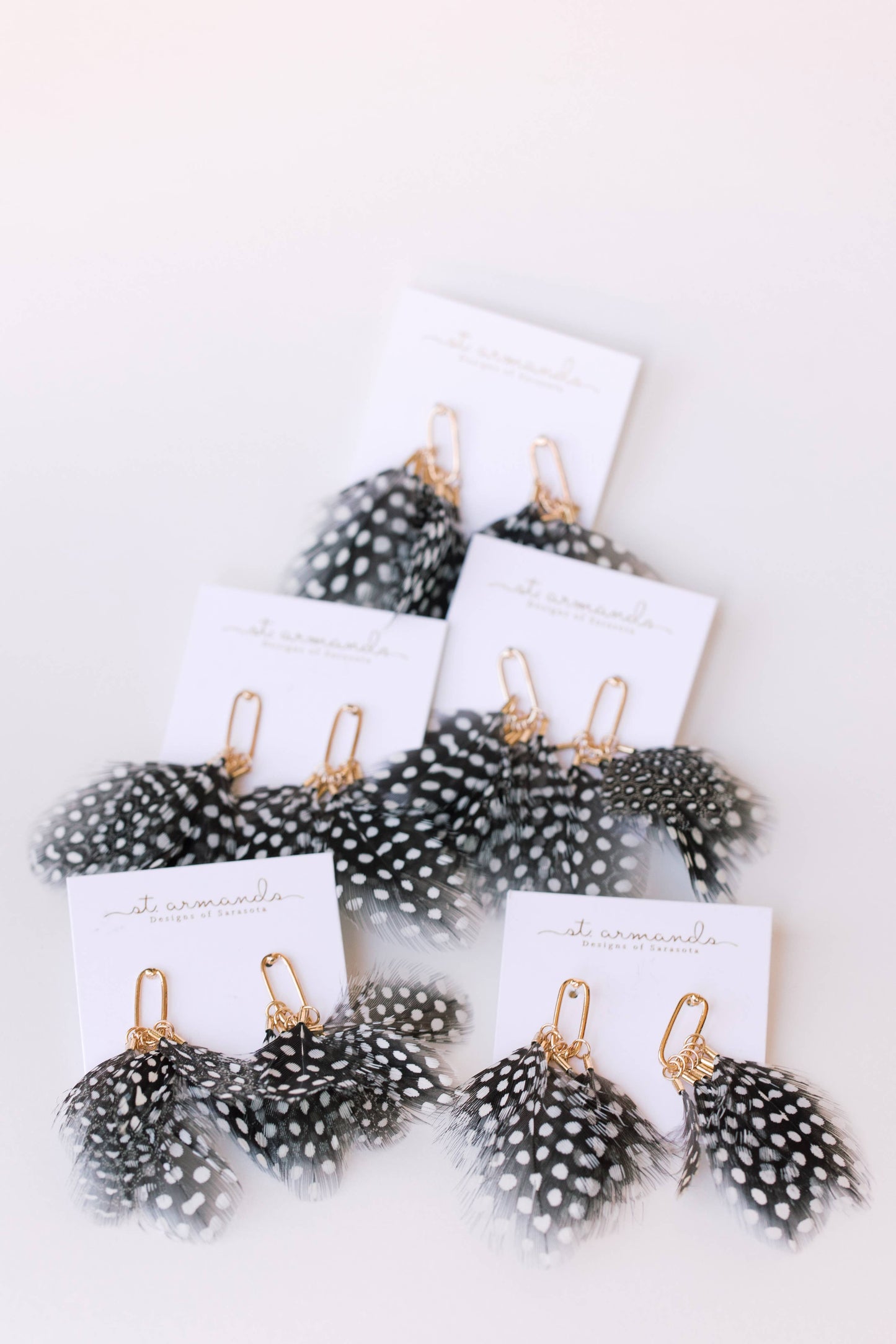 Spotted Feather Fall Statement Tassel Earrings