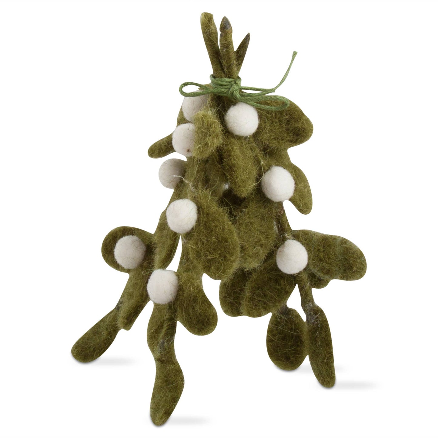 Christmas Green Mistletoe Felt Ornament - Green