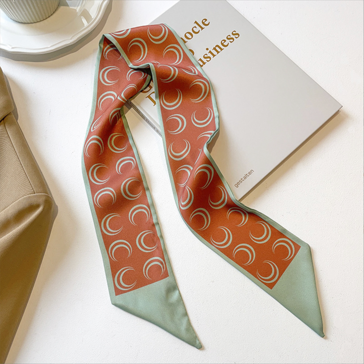 Silk Twilly Scarf Neck Scarf for Handbag Accessory Women
