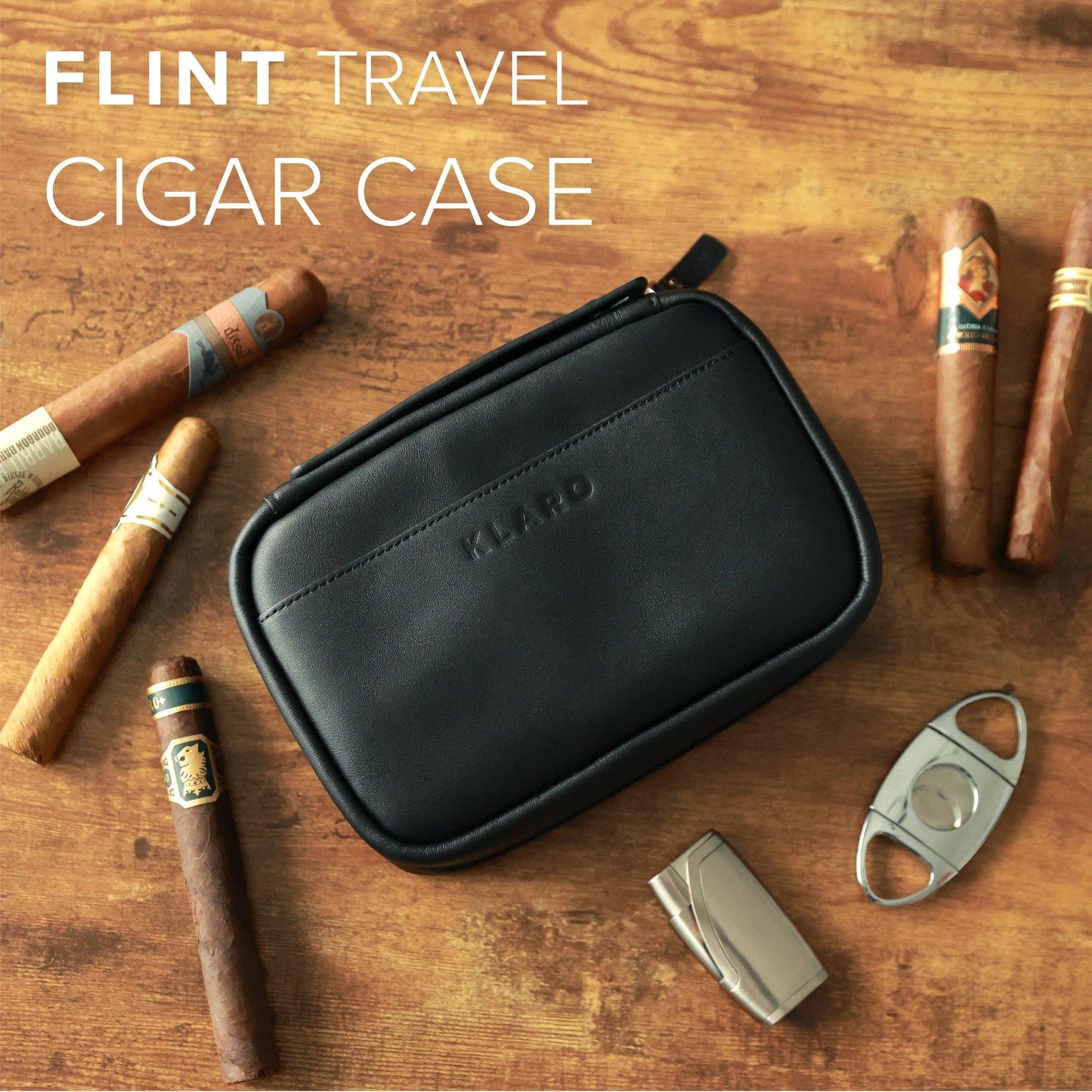 Black Flint Travel Leather Cigar