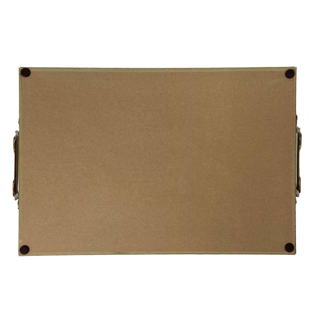 Saddled Horse Tray w/ Brass Handles