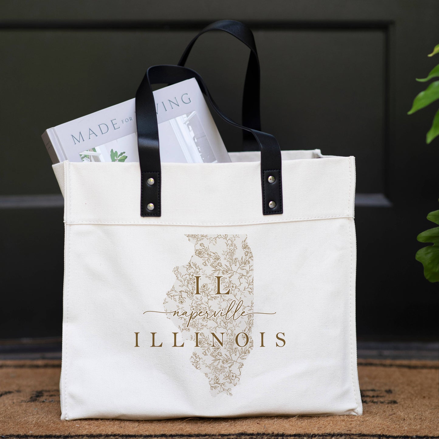 Vintage Floral Kentucky Bourbon Market Tote