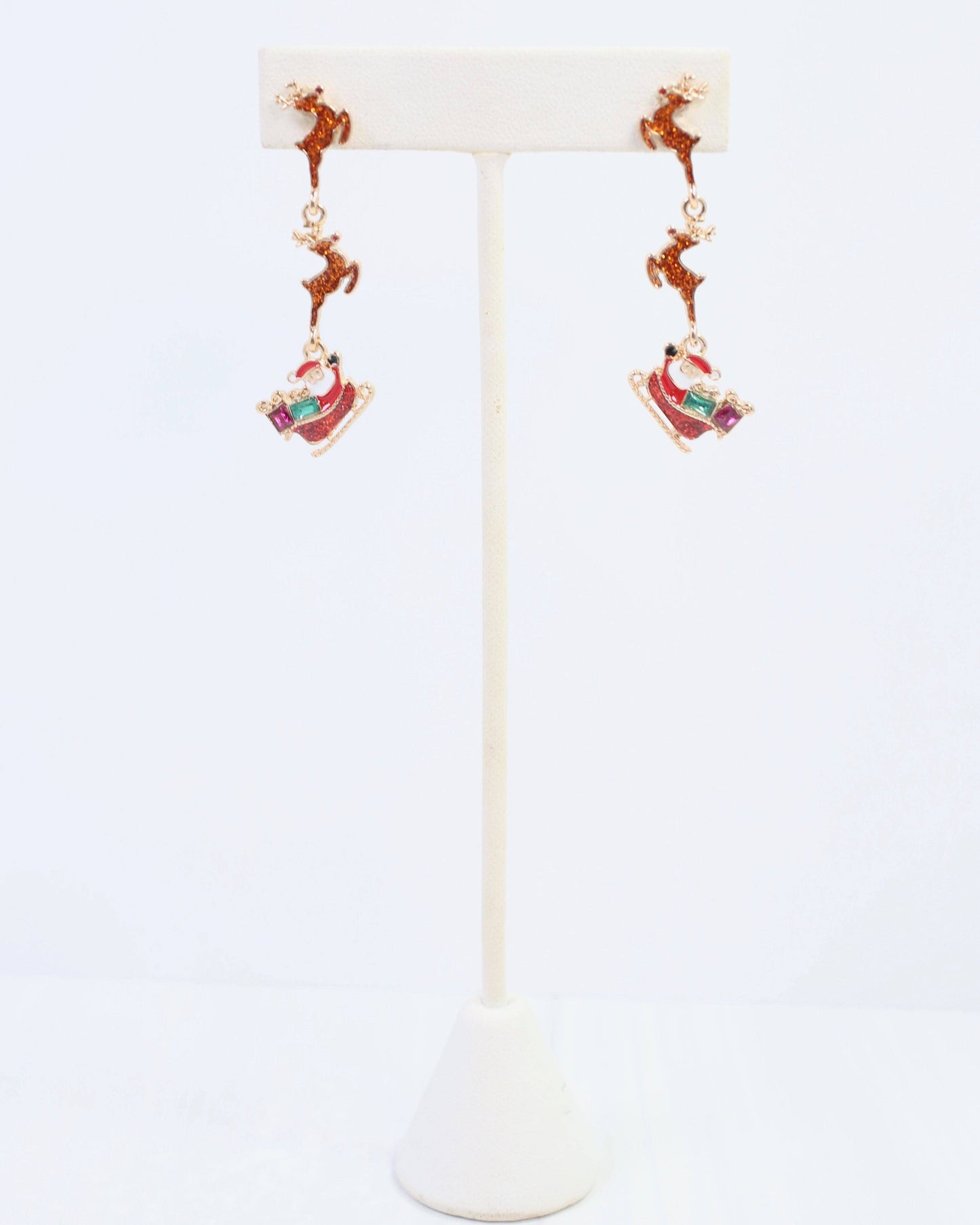 Rudolph Rules Earring Red
