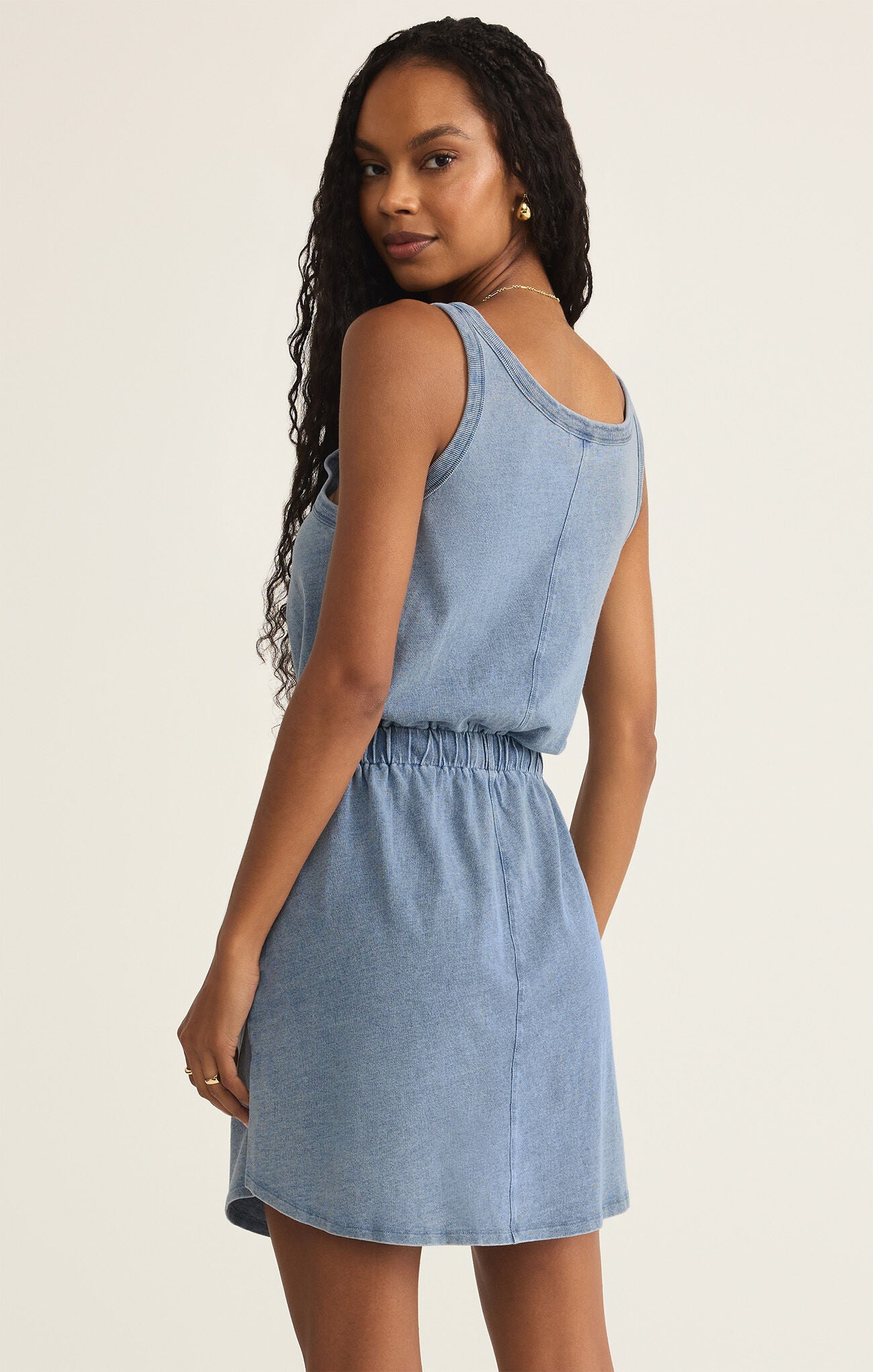 Z Supply Keegan Jersey Denim Mini Dress