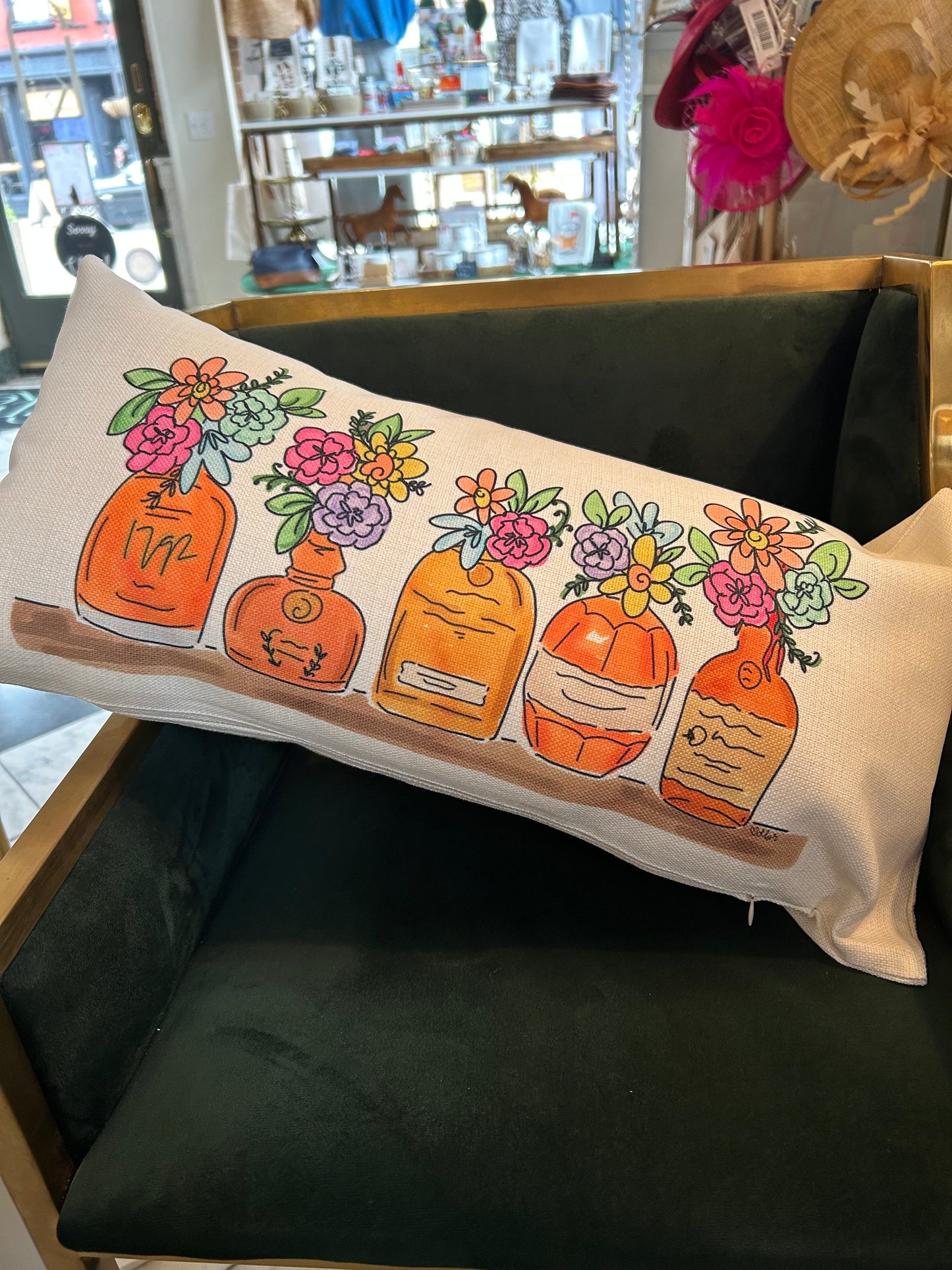 DBR Bourbon Flowers LumbarPillow