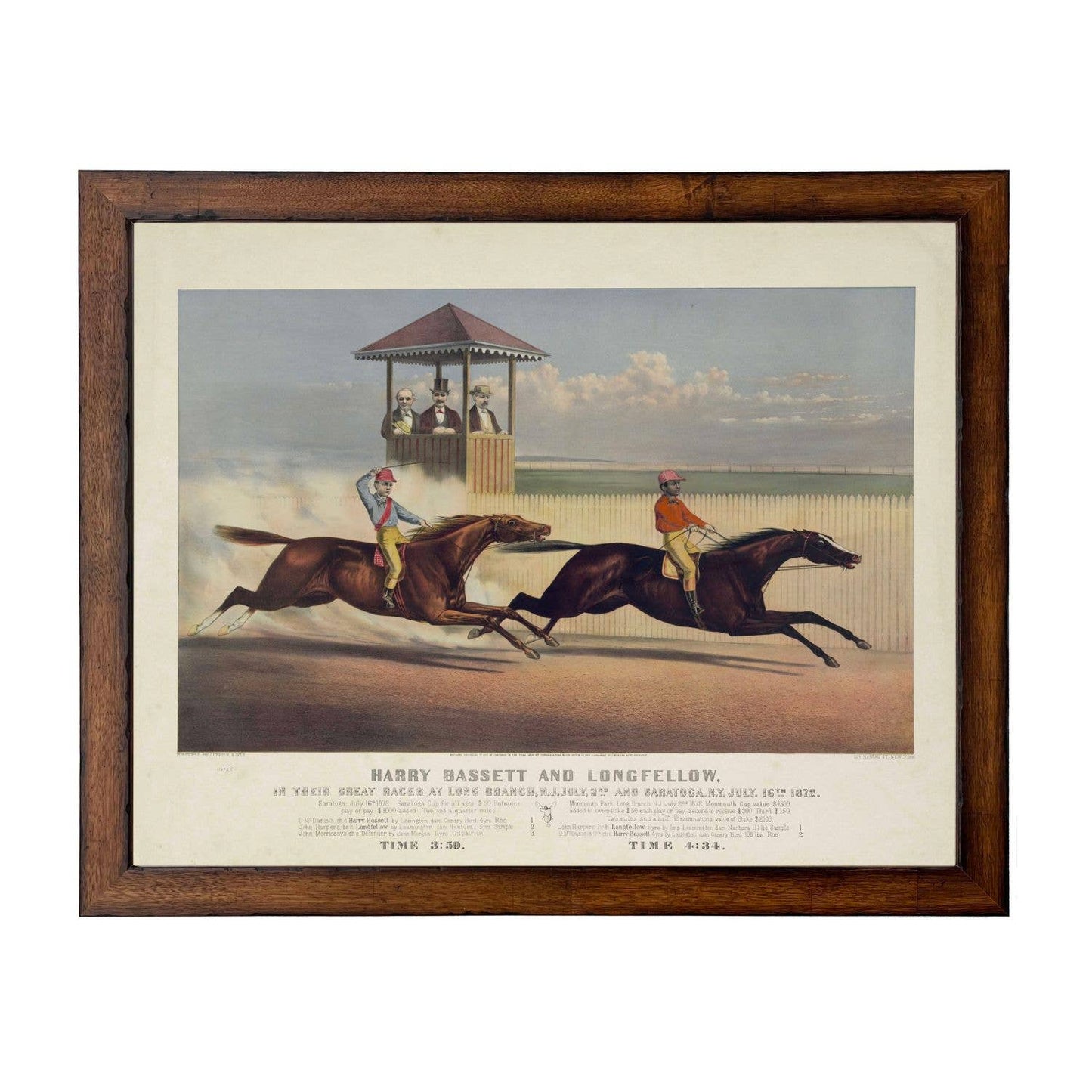 Horse race bookplate H on a distressed background