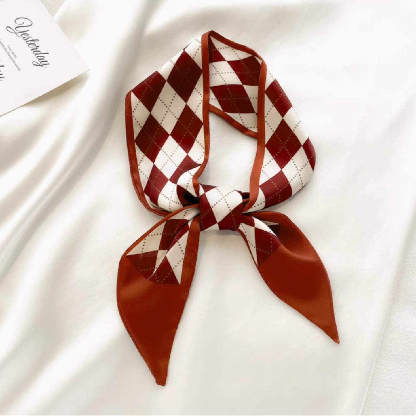 Silk Twilly Scarf Neck Scarf for Handbag Accessory Women
