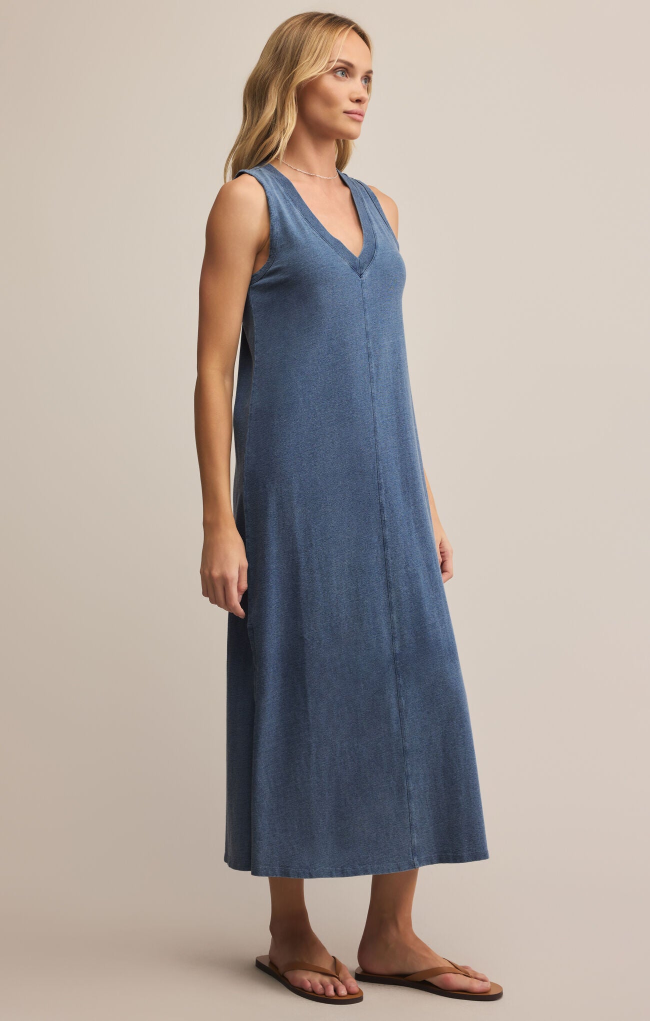 Z Supply Palisades Jersey Denim Dress