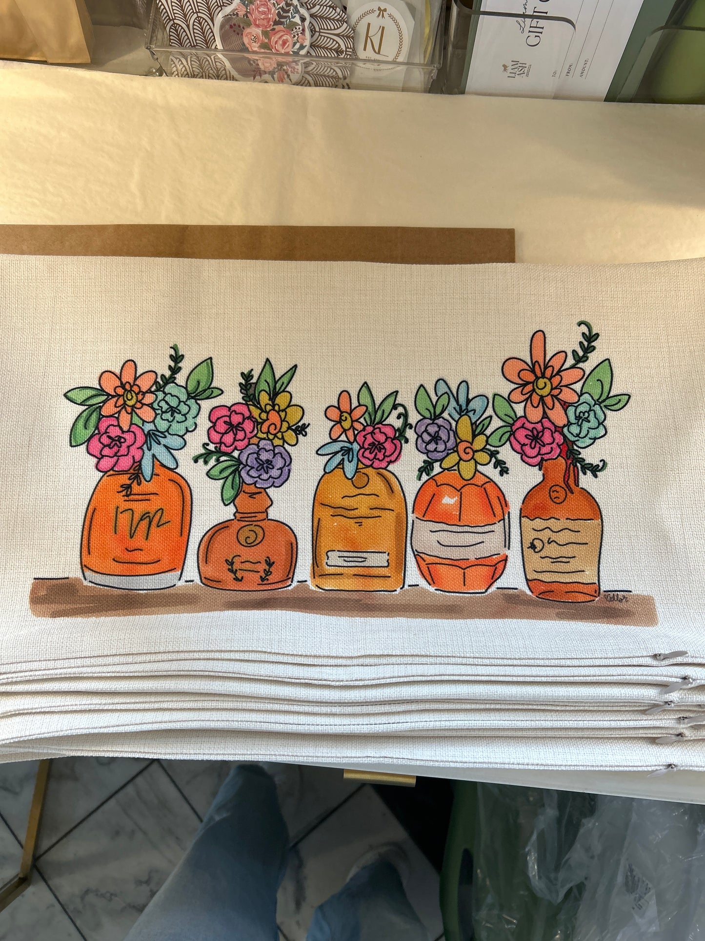 DBR Bourbon Flowers LumbarPillow