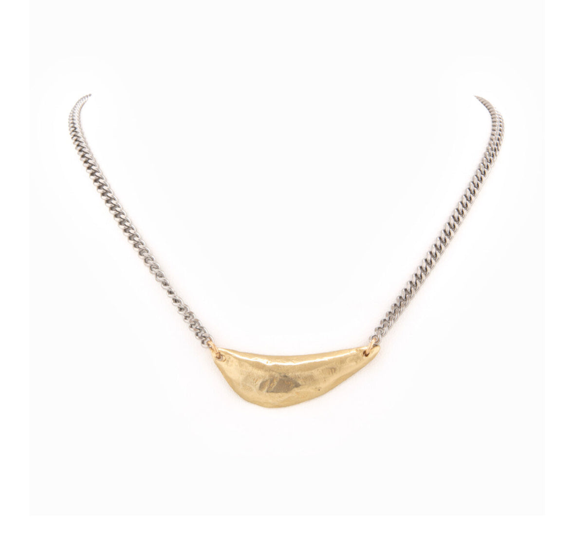T&T Stone Mixed Metal Necklace