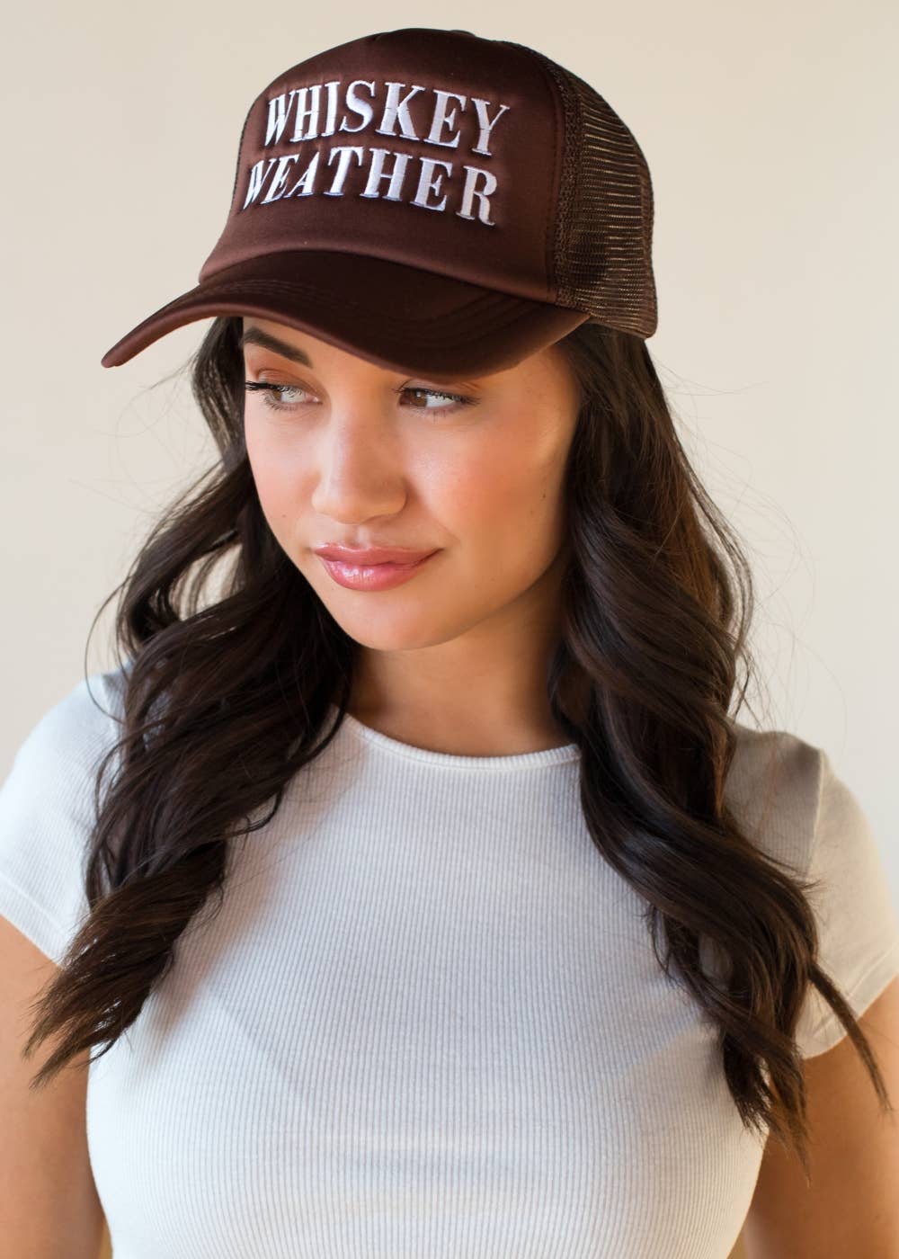 Brown Whiskey Weather Trucker Hat