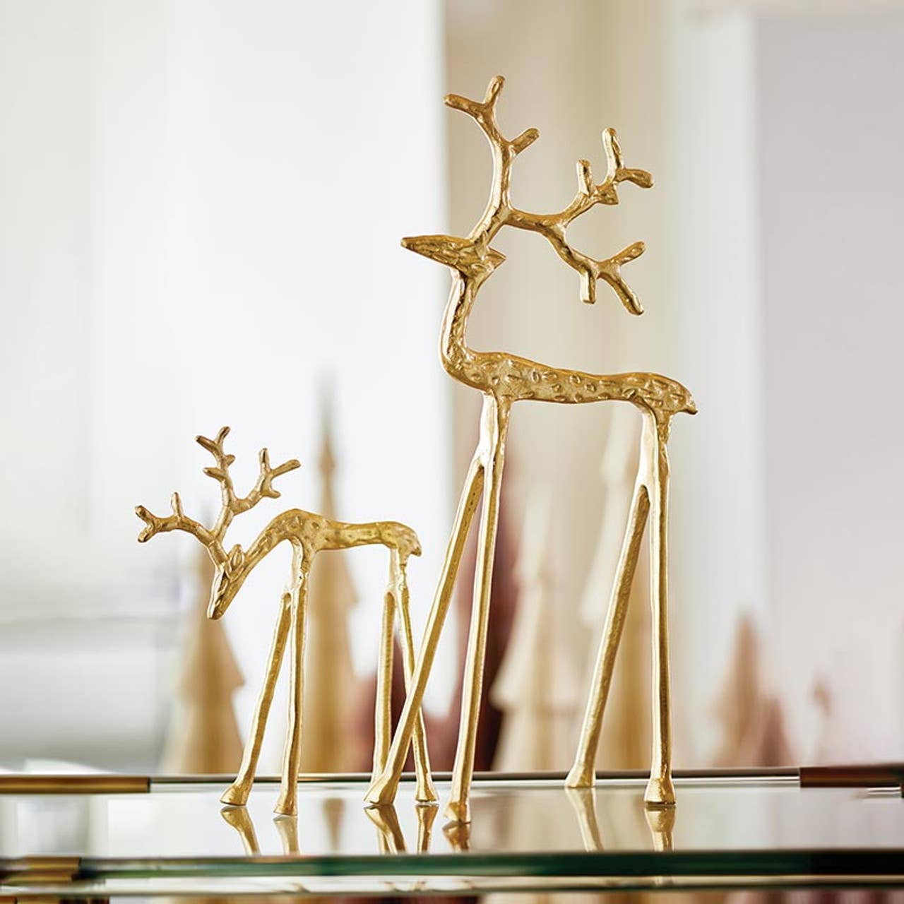 Gold Iron Deers - Set of 2