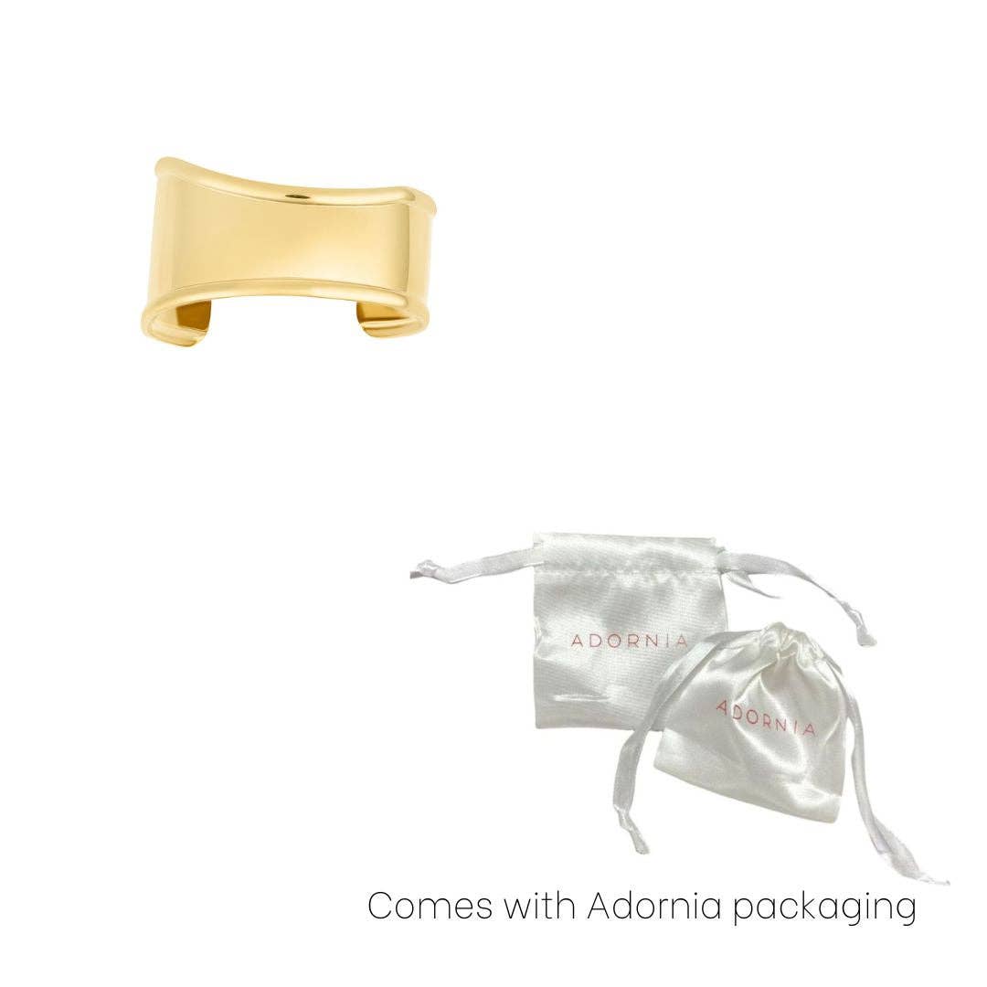Tarnish Resistant 18k Gold Plated Tall Curve Cuff