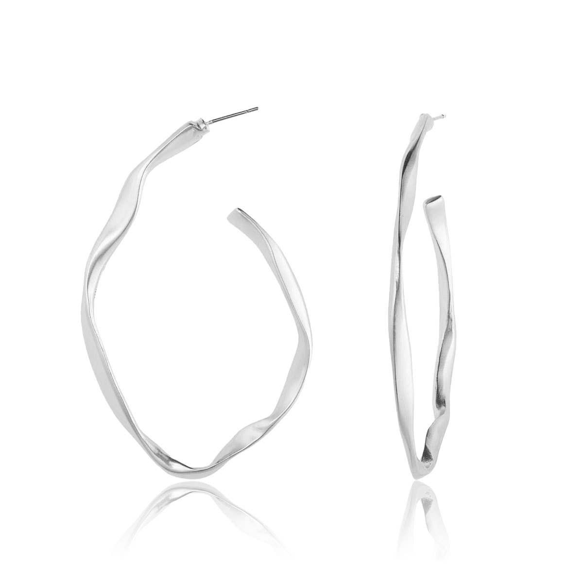 Irregular Thin Hoop Earrings | Bold & Unique Design
