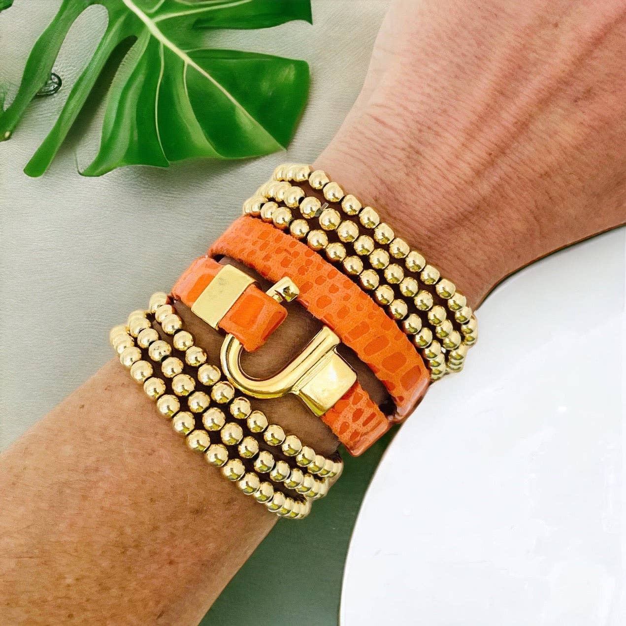 Gold Filled Stretch Bracelet 4mm or 5mm