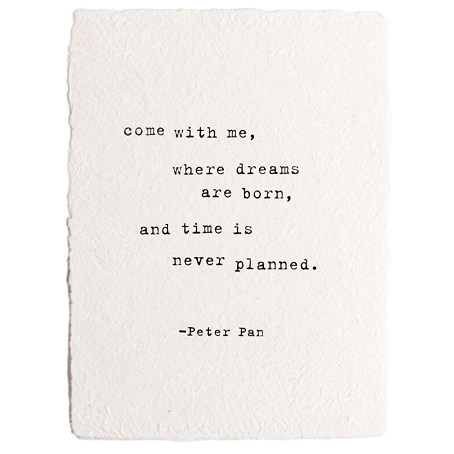 Handmade Paper Print - Peter Pan - 12”x16