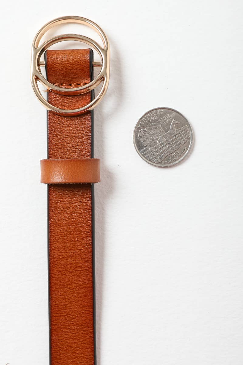 Double Ring Buckle Cinch Belt
