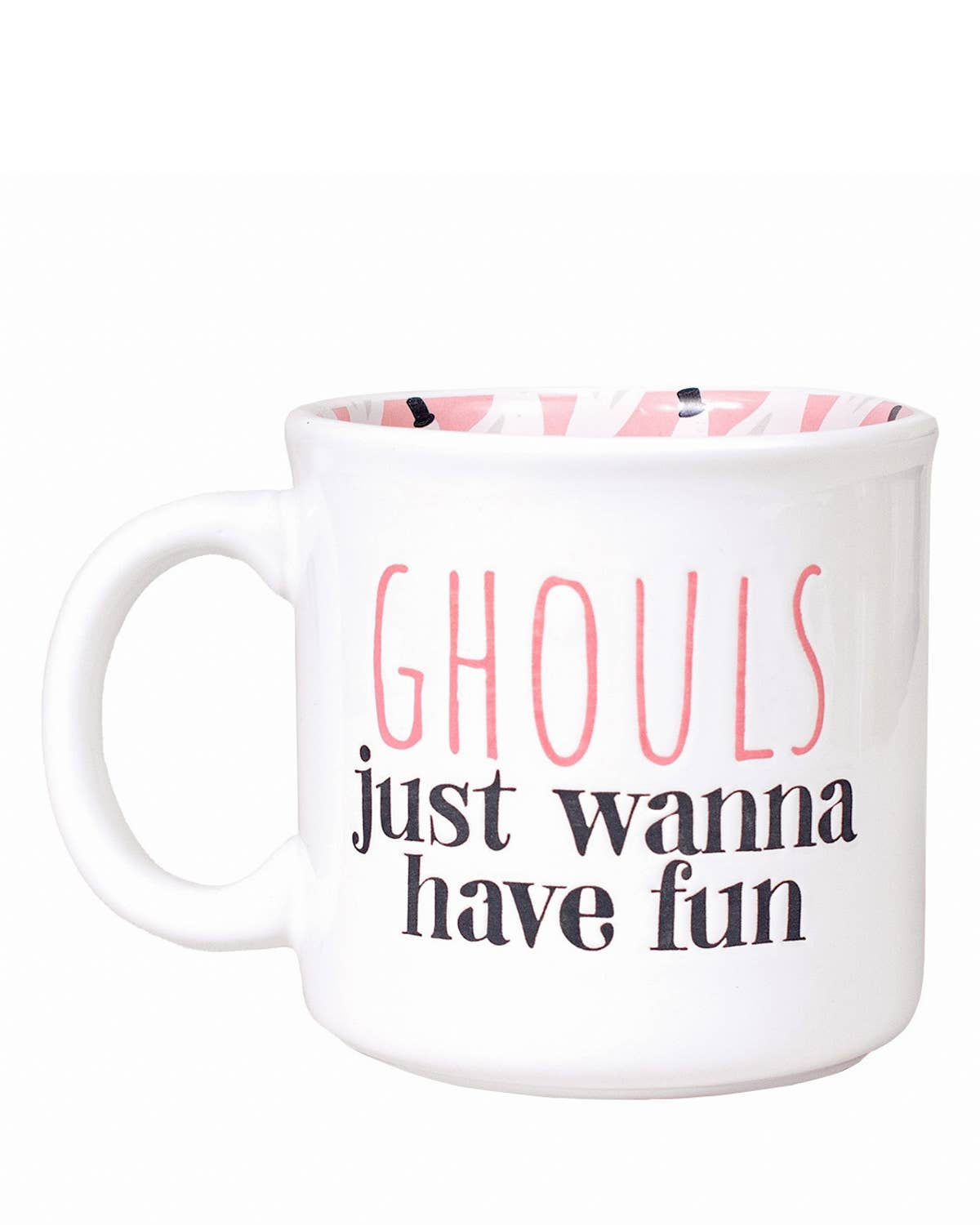 Ghouls Just Wanna Have Fun Mug White/Pink/Black 14oz