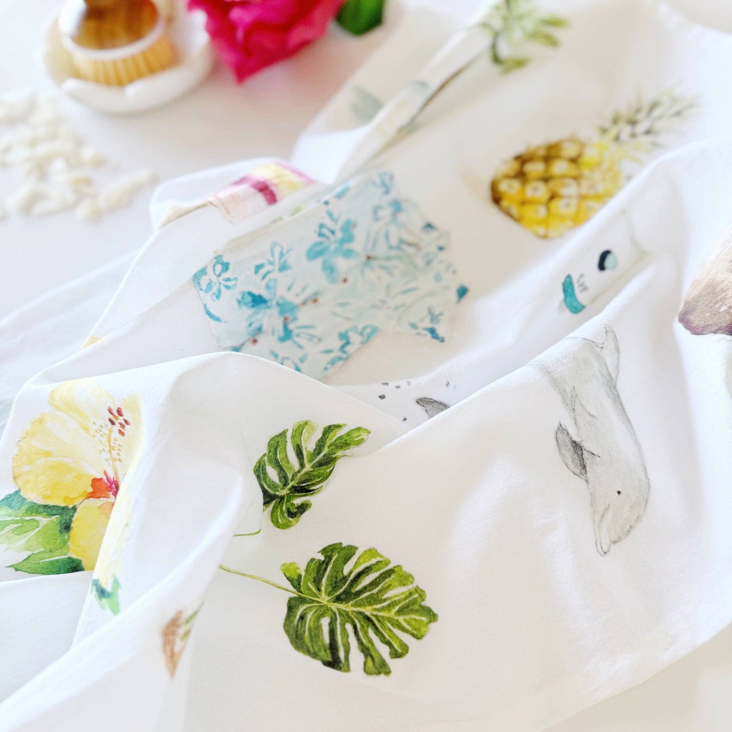 Tropical tea towel