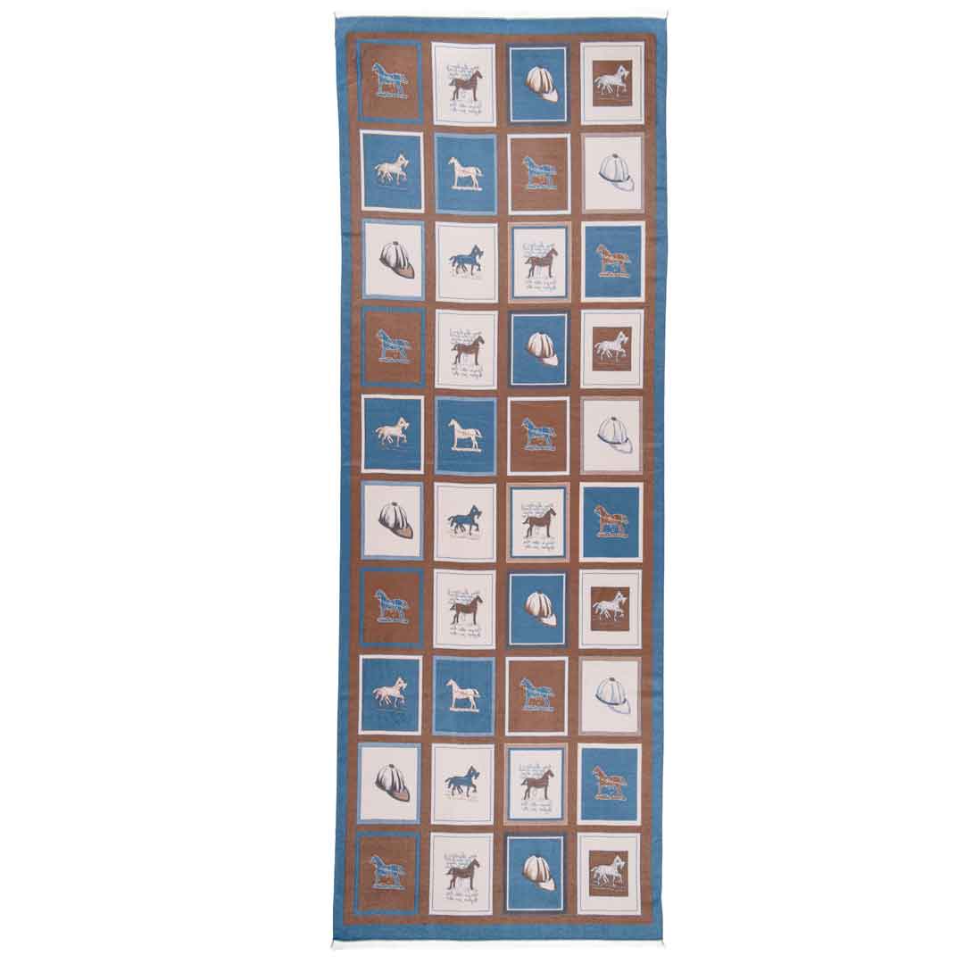 Hunt Club - Equestrian Motif Luxe Shawl
