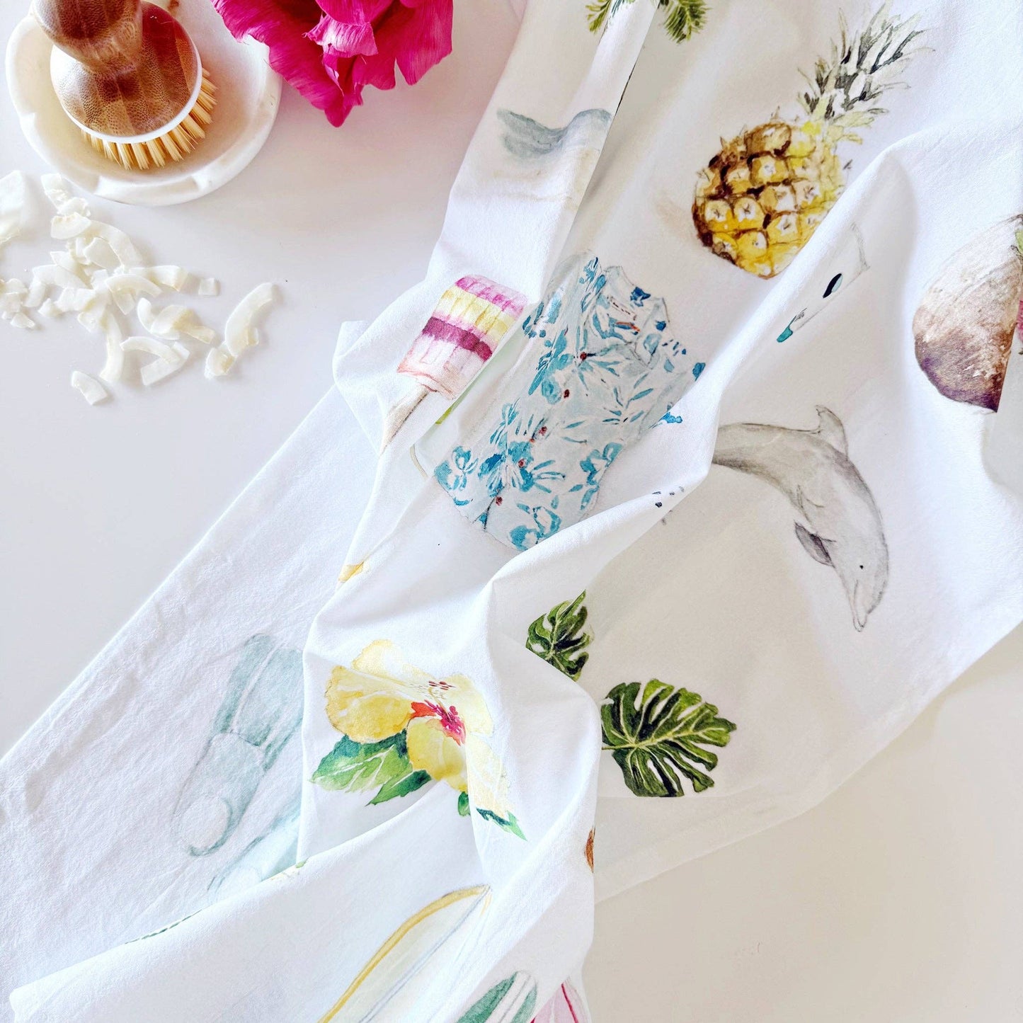 Tropical tea towel