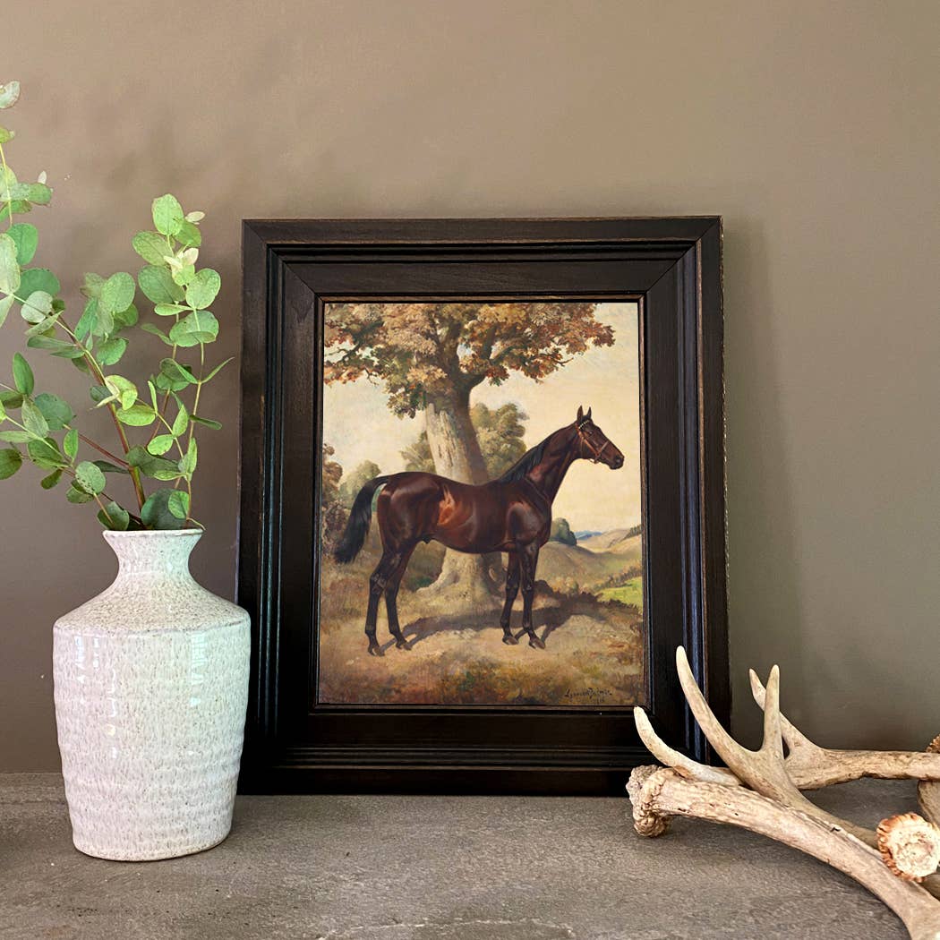 Dark Chestnut Horse Ethelbruce by Lynwood Palmer Print 17.5x14.5